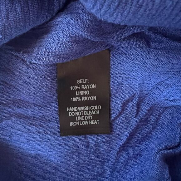 Lulus Island time Blue Ruffled Midi Dress Size Large - Picture 7 of 10